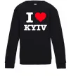 Дитячий світшот I love Kyiv Чорний Дитячий світшот I love Kyiv Чорний фото