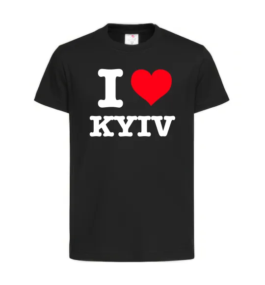 Дитяча футболка I love Kyiv Чорний фото