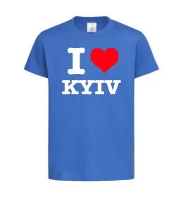 Дитяча футболка I love Kyiv Яскраво-синій фото