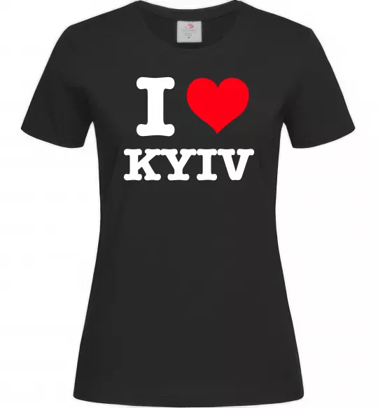 Жіноча футболка I love Kyiv Чорний фото