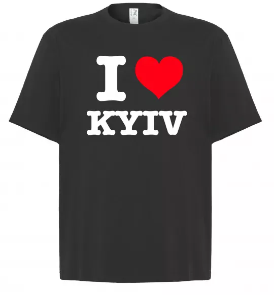 Футболка Оверсайз I love Kyiv Черный фото