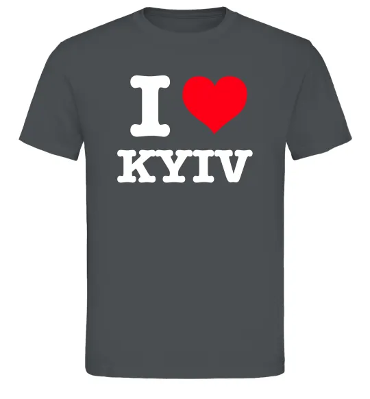 Чоловіча футболка I love Kyiv Графіт фото