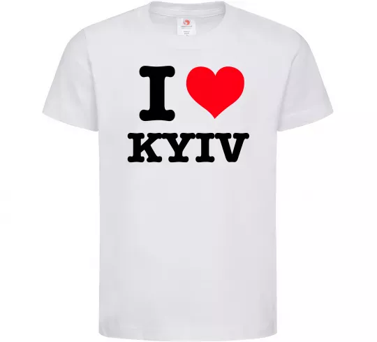 Детская футболка I love Kyiv Белый фото