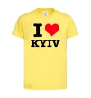 Дитяча футболка I love Kyiv Лимонний фото