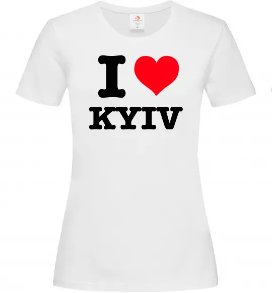 Жіноча футболка I love Kyiv Білий фото