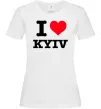 Жіноча футболка I love Kyiv Білий фото