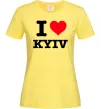 Жіноча футболка I love Kyiv Лимонний фото