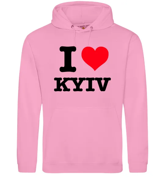 Чоловіча толстовка (худі) I love Kyiv Рожевий фото