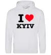Мужская толстовка (худи) I love Kyiv Серый меланж фото