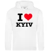 Женская толстовка (худи) I love Kyiv Белый фото
