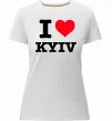 Женская премиум футболка I love Kyiv Белый фото