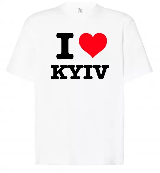 Футболка Оверсайз I love Kyiv Белый фото