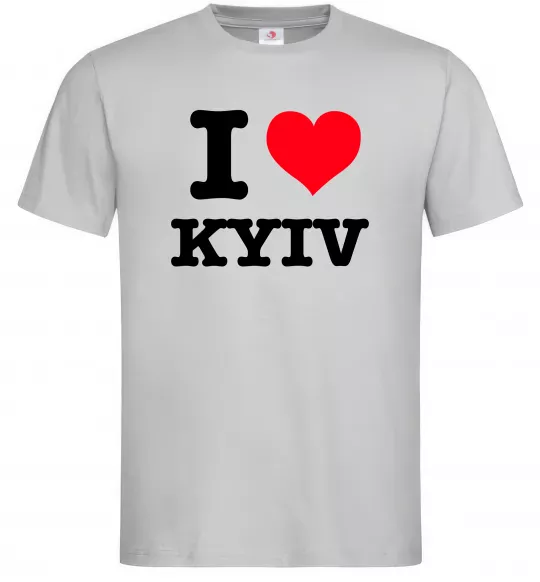 Чоловіча футболка I love Kyiv Сірий фото