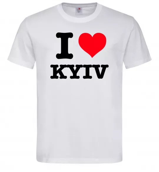 Чоловіча футболка I love Kyiv Білий фото