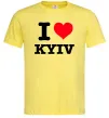 Чоловіча футболка I love Kyiv Лимонний фото