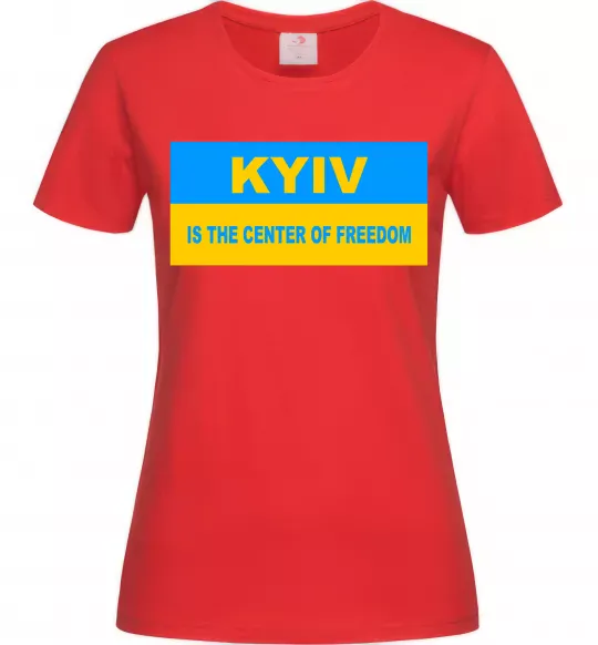Женская футболка Kyiv center of freedom Красный фото