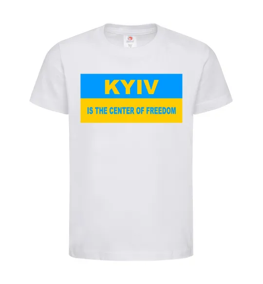 Дитяча футболка Kyiv center of freedom Білий фото