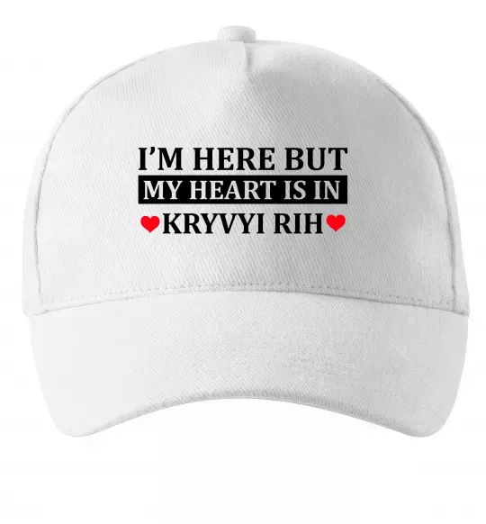 Кепка My heart in Kryvyi Rih Белый фото