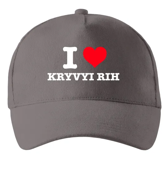Кепка I love Kryvyi Rih Сірий фото