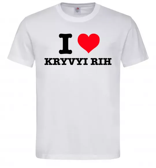 Мужская футболка I love Kryvyi Rih Белый фото
