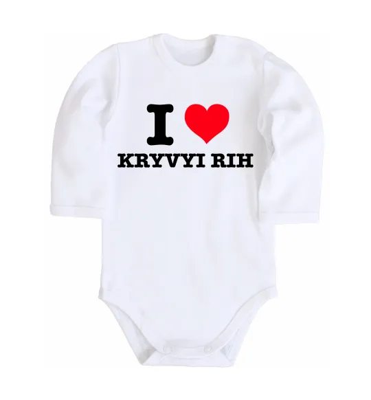 Детский боди I love Kryvyi Rih Белый фото