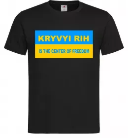 Мужская футболка Kryvyi Rih center of freedom Черный фото