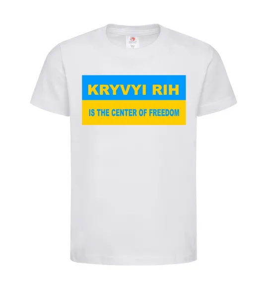 Дитяча футболка Kryvyi Rih center of freedom Білий фото