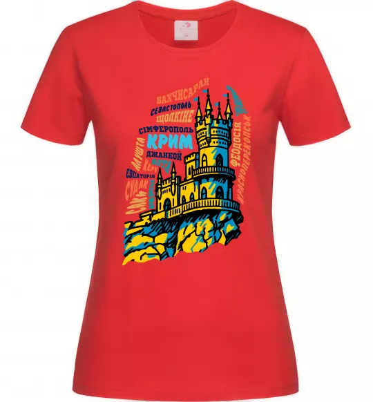 Жіноча футболка Крим міста Червоний фото