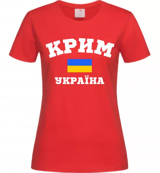 Женская футболка Крим Україна Красный фото
