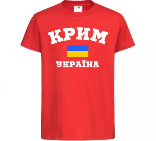 Дитяча футболка Крим Україна Червоний фото