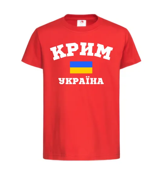 Дитяча футболка Крим Україна Червоний фото