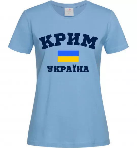 Женская футболка Крим Україна Голубой фото