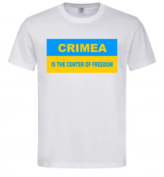 Чоловіча футболка Crimea center of freedom Білий фото