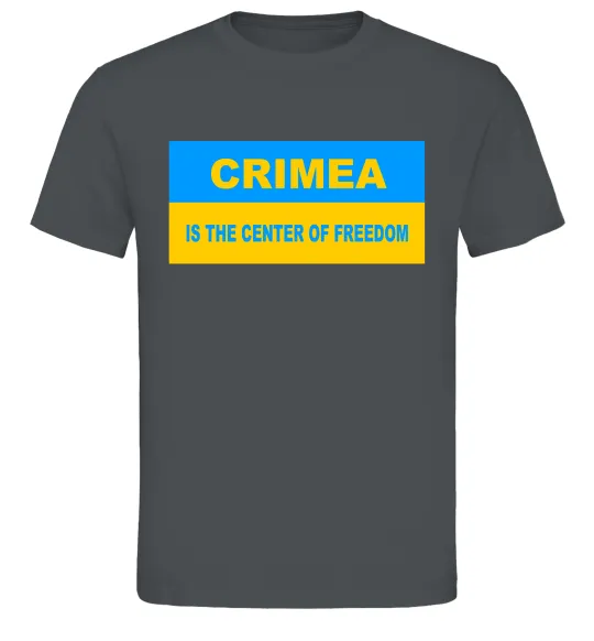 Чоловіча футболка Crimea center of freedom Графіт фото