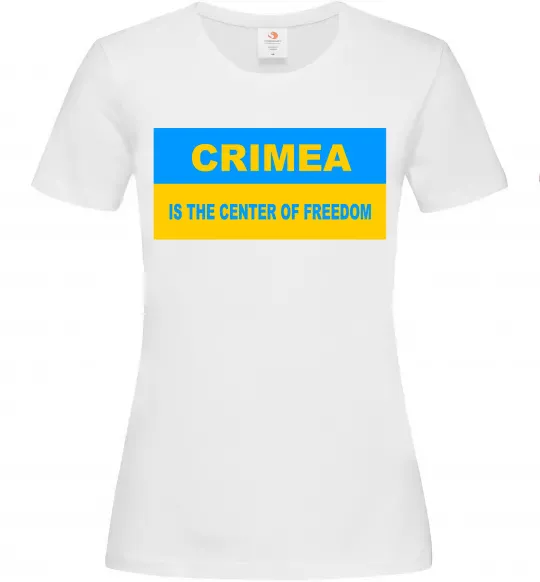 Женская футболка Crimea center of freedom Белый фото