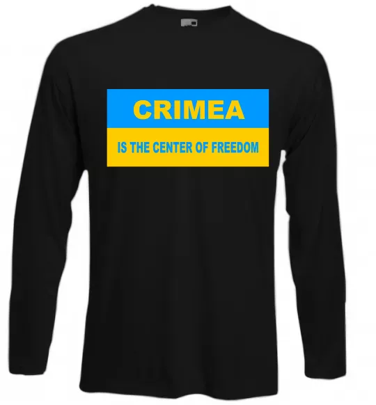 Лонгслів Crimea center of freedom Чорний фото