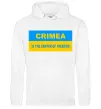 Мужская толстовка (худи) Crimea center of freedom Белый фото