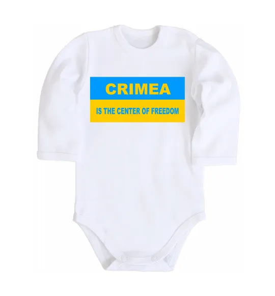 Детский боди Crimea center of freedom Белый фото