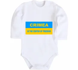 Дитячий бодік Crimea center of freedom Білий фото