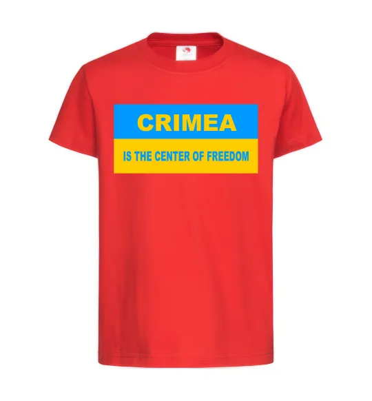 Детская футболка Crimea center of freedom Красный фото