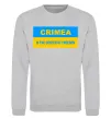 Свитшот Crimea center of freedom Серый меланж фото