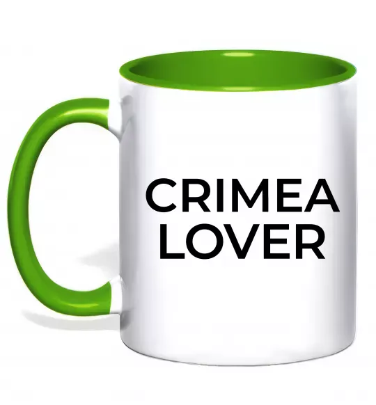 Чашка с цветной ручкой Crimea lover Зеленый фото