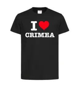 Дитяча футболка I love Crimea Чорний фото