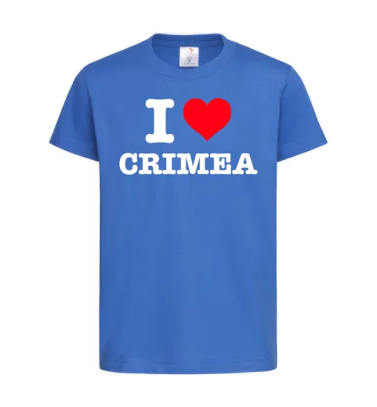 Детская футболка I love Crimea Ярко-синий фото