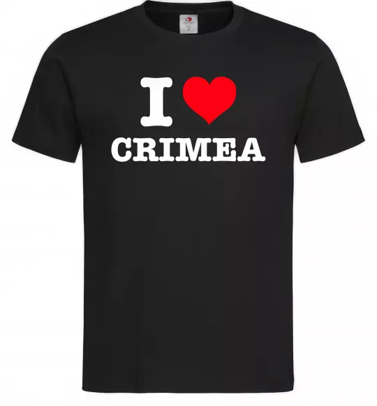 Чоловіча футболка I love Crimea Чорний фото