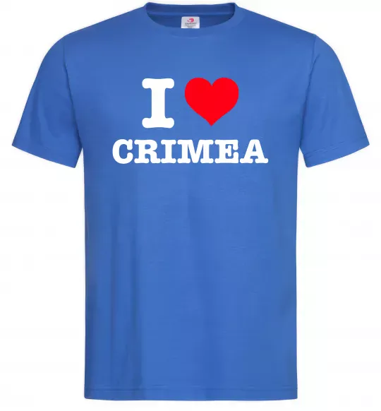 Чоловіча футболка I love Crimea Яскраво-синій фото