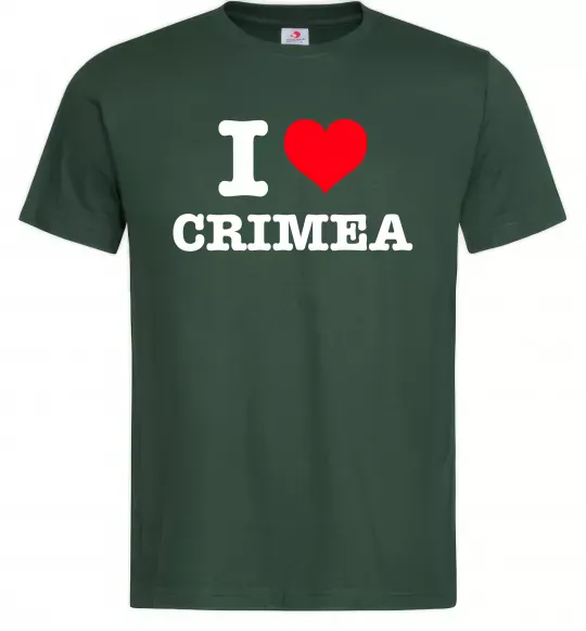 Чоловіча футболка I love Crimea Темно-зелений фото