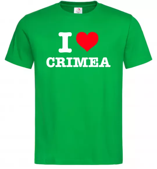 Чоловіча футболка I love Crimea Зелений фото