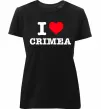Жіноча преміум футболка I love Crimea Чорний фото