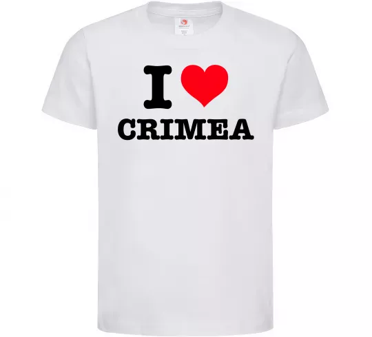 Детская футболка I love Crimea Белый фото